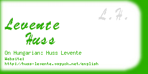 levente huss business card